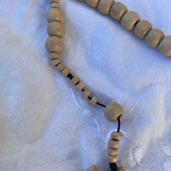 Handmade Rosary Necklace with St Benedict Crucifix Cross - Picture 4 of 4